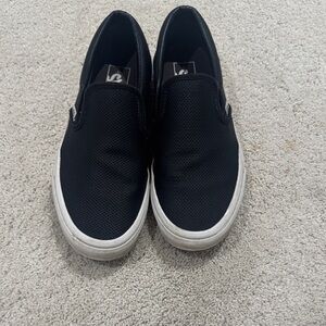 Vans Black Perforated Slip-On Loafers